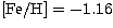 ${\rm [Fe/H]}=-1.16$