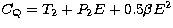 $C_{\rm Q}=T_2+P_2E+0.5\beta E^2$
