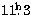 $11\hbox{$.\!\!^{\rm h}$}3$