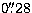 $0\hbox{$.\!\!^{\prime\prime}$}28$