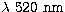 $\lambda~520\ \rm
nm$