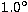$1.0\hbox{$^\circ$}$