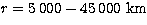 $r=5\,000-45\,000\ \rm km$