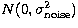 $N(0,\sigma_{\rm noise}^2)$