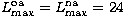 $L^{\rm oa}_{\max}=L^{\rm na}_{\max}=24$