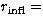 $r_{\rm infl}=$