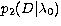 $p_2(D\vert\lambda_0)$