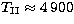 $T_\mathrm{II} \approx 4\,900$