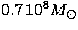 $0.7 \, 10^8 \mbox{$M_{\odot}$}$