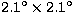 $2.1\hbox{$^\circ$}\times 2.1\hbox{$^\circ$}$