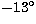 $-13^\circ$