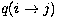 $q(i \to j)$