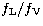 $f_{\rm L}/f_{\rm V}$