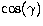 $\cos({\gamma})$