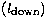 $(l_{\rm down})$
