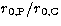 $r_{\rm 0,P}/r_{\rm 0,C}$