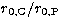 $r_{\rm 0,C}/r_{\rm 0,P}$