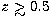 $z ~\rlap{$\gt$}{\lower 1.0ex\hbox{$\sim$}}\; 0.5$