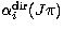 $\alpha_i^\mathrm{dir}(J\pi)$