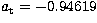 $a_\mathrm{t} = -0.94619$