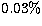 $0.03 \%$