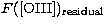 $ F([{\rm OIII}])_{\rm residual}$