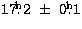 $17\hbox{$.\!\!^{\rm h}$}2~\pm~0\hbox{$.\!\!^{\rm h}$}1$