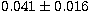 $0.041\pm 0.016$
