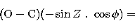 \begin{displaymath}
({\rm O-C})(-\sin Z~.~\cos\phi) = \end{displaymath}