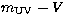 $m_{\rm UV}-V$