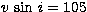 $v\,\sin\,i=105$