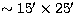 $\sim 15\hbox{$^\prime$}\times 25\hbox{$^\prime$}$