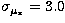$\sigma_{\mu_x}=3.0$