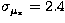 $\sigma_{\mu_x}=2.4$