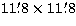 $11\hbox{$.\mkern-4mu^\prime$}8 \times 11\hbox{$.\mkern-4mu^\prime$}8$