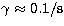 $\rm \gamma \approx 
0.1/s$