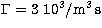 $\Gamma=3\ 10^3/{\rm m^3\,s}$