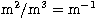 $\rm m^2/m^3= m^{-1}$
