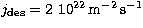 $j_{\rm des} = 2\ 10^{22}\,{\rm m^{-2}\,s^{-1}}$