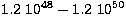 $1.2\ 10^{48} -1.2\ 10^{50}$