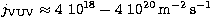 $j_{\rm VUV}
\approx 4\ 10^{18}-4\ 
 10^{20}\, {\rm m^{-2}\,s^{-1}}$