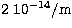 $\rm 2\ 10^{-14}/m$