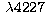 $\;\lambda4227$