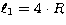 $\ell_1=4\cdot R$