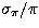 $\sigma_{\pi}/\pi$