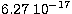 $6.27 \ 10^{-17}$