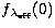 $f_{\lambda_{\rm eff}}(0)$