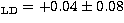 $_{\rm LD} = +0.04\pm 0.08$