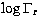 $\log \Gamma_{\rm r}$