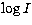 $\log I$
